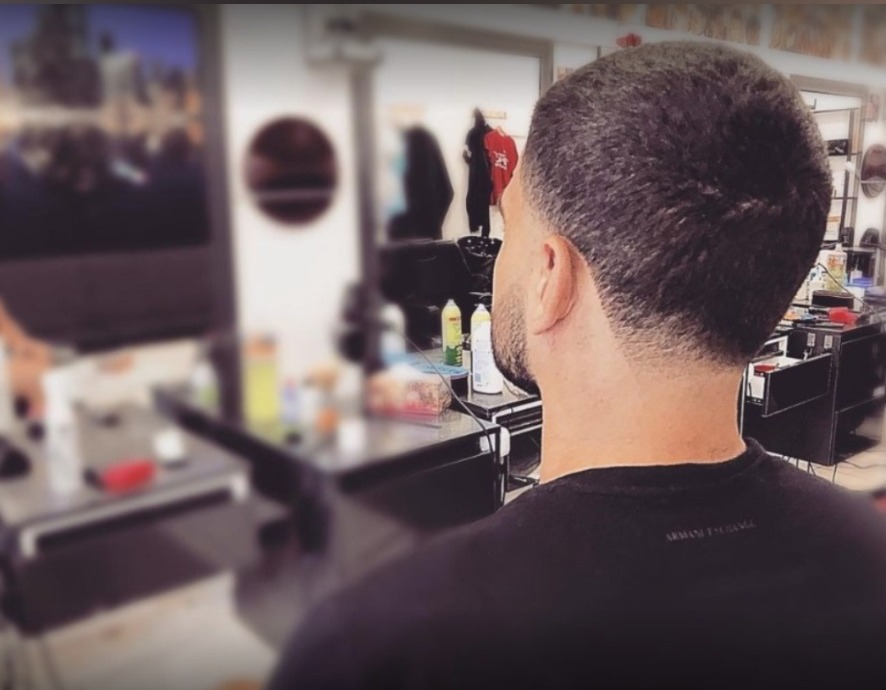 Clean fade haircut at Saba Barbershop in Footscray